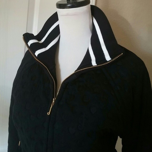 JUICY COUTURE BOMBER JACKET BLACK MEDIUM WOMENS MEDIUM NWOT - Picture 4 of 8